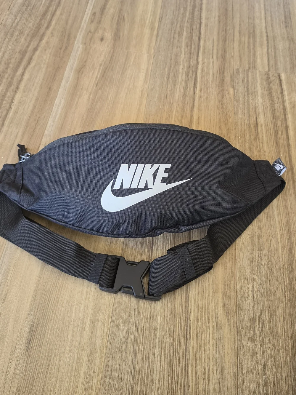 Nike Black Waist Pack with White Swoosh - Men's Belt Bag
